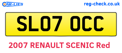 SL07OCC are the vehicle registration plates.