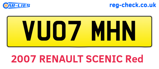 VU07MHN are the vehicle registration plates.