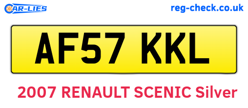 AF57KKL are the vehicle registration plates.