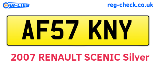 AF57KNY are the vehicle registration plates.