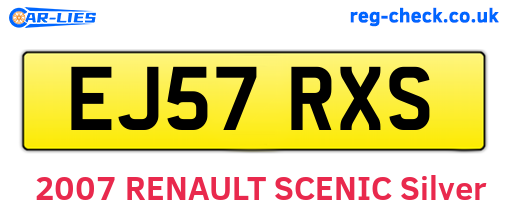 EJ57RXS are the vehicle registration plates.