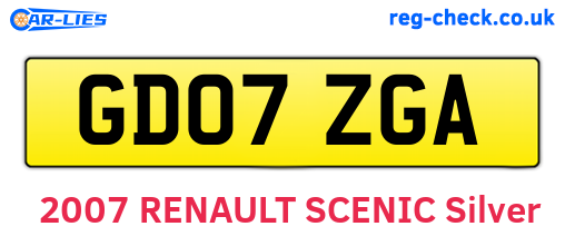 GD07ZGA are the vehicle registration plates.