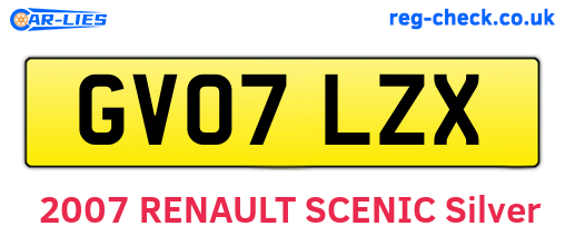 GV07LZX are the vehicle registration plates.
