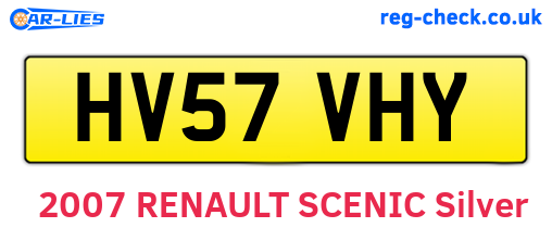 HV57VHY are the vehicle registration plates.