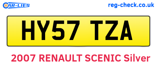HY57TZA are the vehicle registration plates.