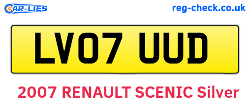 LV07UUD are the vehicle registration plates.
