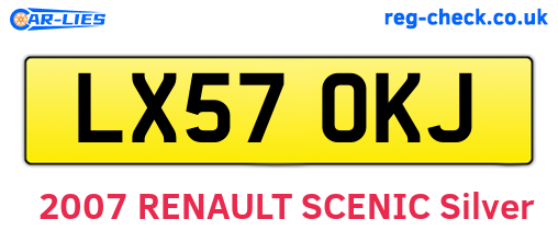 LX57OKJ are the vehicle registration plates.