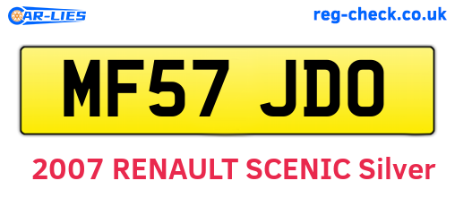 MF57JDO are the vehicle registration plates.