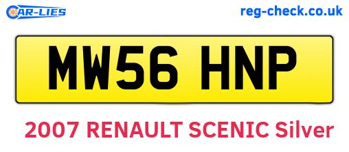 MW56HNP are the vehicle registration plates.