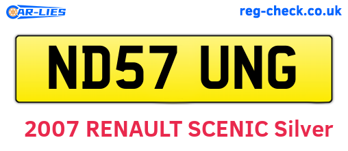 ND57UNG are the vehicle registration plates.