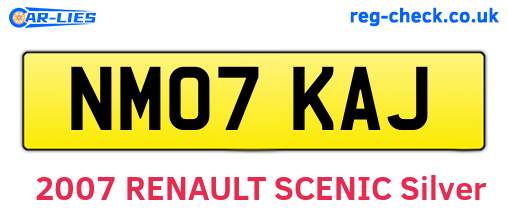 NM07KAJ are the vehicle registration plates.