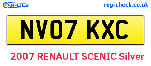 NV07KXC are the vehicle registration plates.