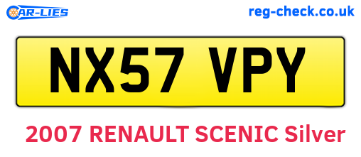 NX57VPY are the vehicle registration plates.