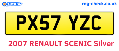 PX57YZC are the vehicle registration plates.
