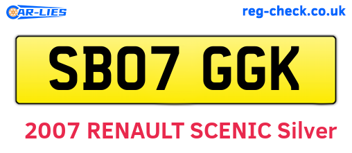 SB07GGK are the vehicle registration plates.