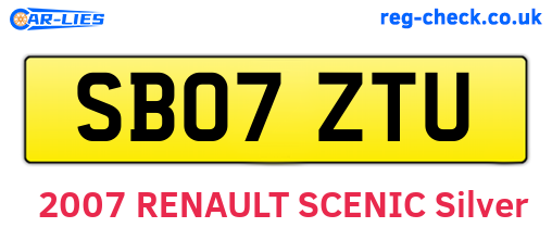 SB07ZTU are the vehicle registration plates.