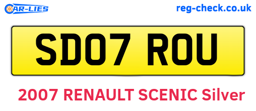 SD07ROU are the vehicle registration plates.