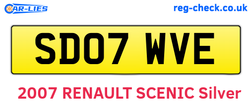 SD07WVE are the vehicle registration plates.