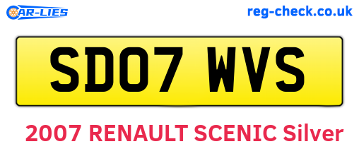 SD07WVS are the vehicle registration plates.