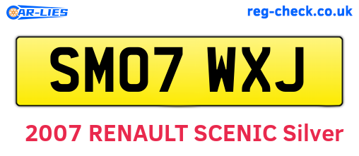SM07WXJ are the vehicle registration plates.