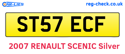 ST57ECF are the vehicle registration plates.