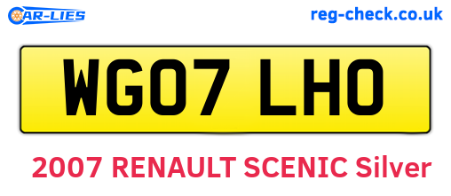 WG07LHO are the vehicle registration plates.