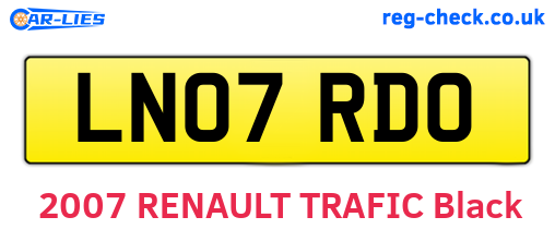 LN07RDO are the vehicle registration plates.
