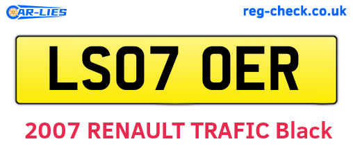 LS07OER are the vehicle registration plates.