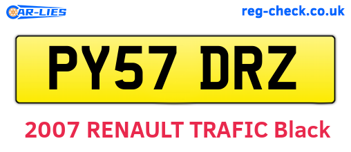 PY57DRZ are the vehicle registration plates.