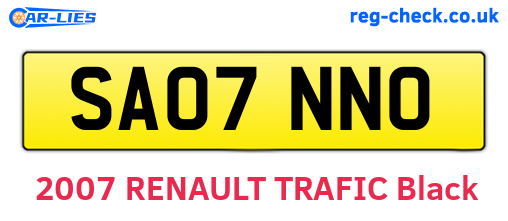 SA07NNO are the vehicle registration plates.
