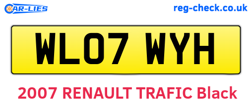 WL07WYH are the vehicle registration plates.