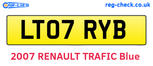 LT07RYB are the vehicle registration plates.