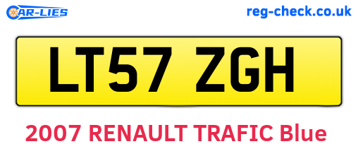 LT57ZGH are the vehicle registration plates.