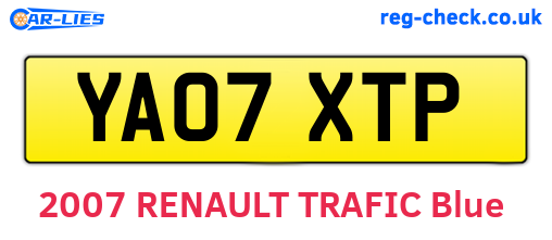 YA07XTP are the vehicle registration plates.
