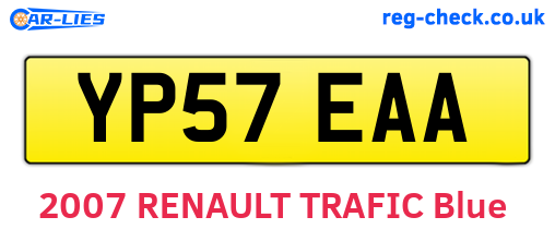 YP57EAA are the vehicle registration plates.