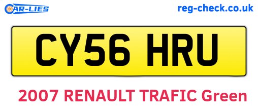 CY56HRU are the vehicle registration plates.