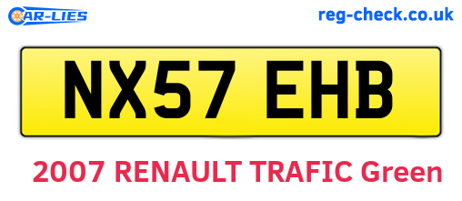 NX57EHB are the vehicle registration plates.