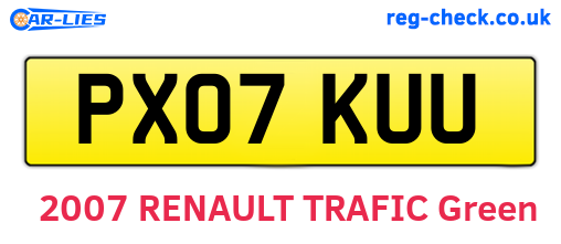 PX07KUU are the vehicle registration plates.