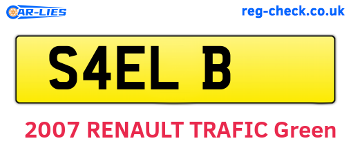 S4ELB are the vehicle registration plates.