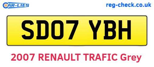 SD07YBH are the vehicle registration plates.