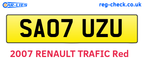 SA07UZU are the vehicle registration plates.