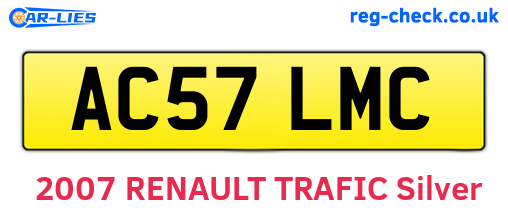 AC57LMC are the vehicle registration plates.