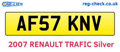 AF57KNV are the vehicle registration plates.