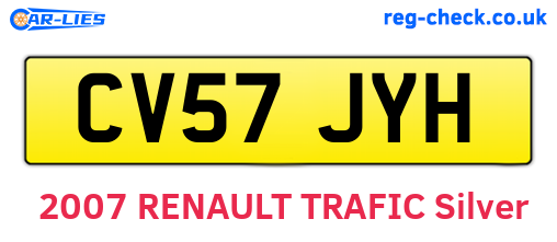 CV57JYH are the vehicle registration plates.