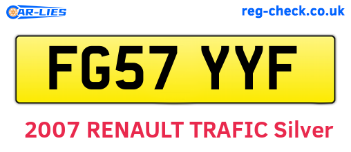 FG57YYF are the vehicle registration plates.