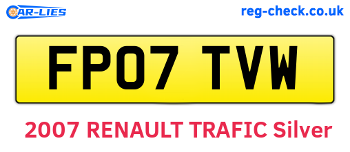 FP07TVW are the vehicle registration plates.