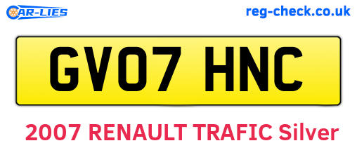 GV07HNC are the vehicle registration plates.