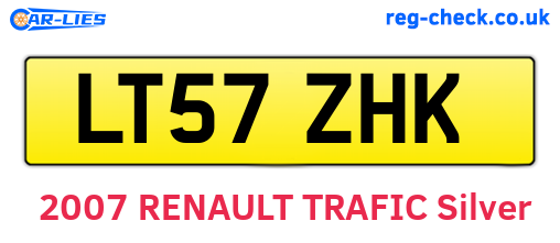 LT57ZHK are the vehicle registration plates.