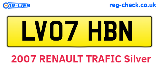 LV07HBN are the vehicle registration plates.