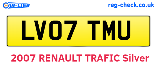 LV07TMU are the vehicle registration plates.